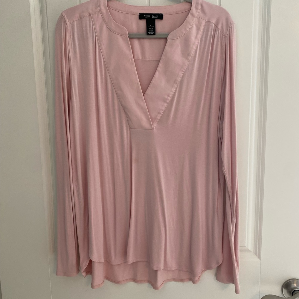 White House Black Market shirt tunic Womens size large pink
